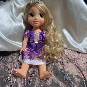 Purple Princess Doll with Long Blonde Hair